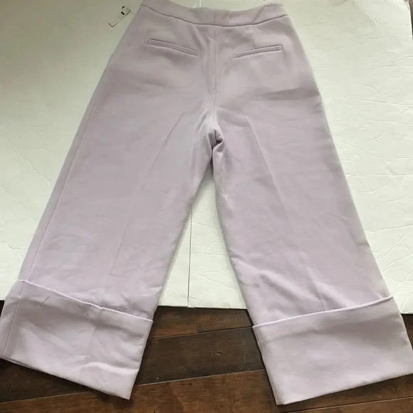 Halogen wide leg cropped trousers pants Lavender NWT Women’s size 4 Pleated - Picture 9 of 11